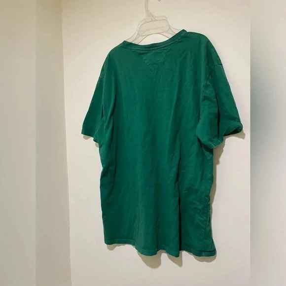 Bright Green Tommy Hilfiger  with flag Men’s T-shirt size XL causal comfortable - Picture 8 of 14
